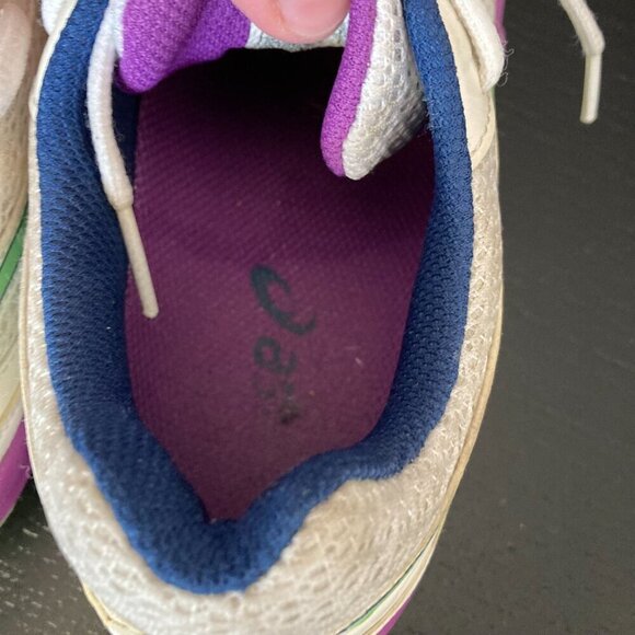 Asics Gel-Blade 5 Women's Court Shoes, White/Pistachio/Grape/Size 6.5 - Picture 9 of 13